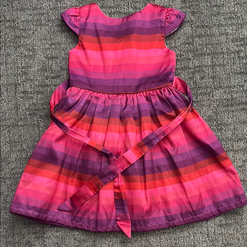 Joe-Ella Pink and Red Ruffled Tiered Sundress